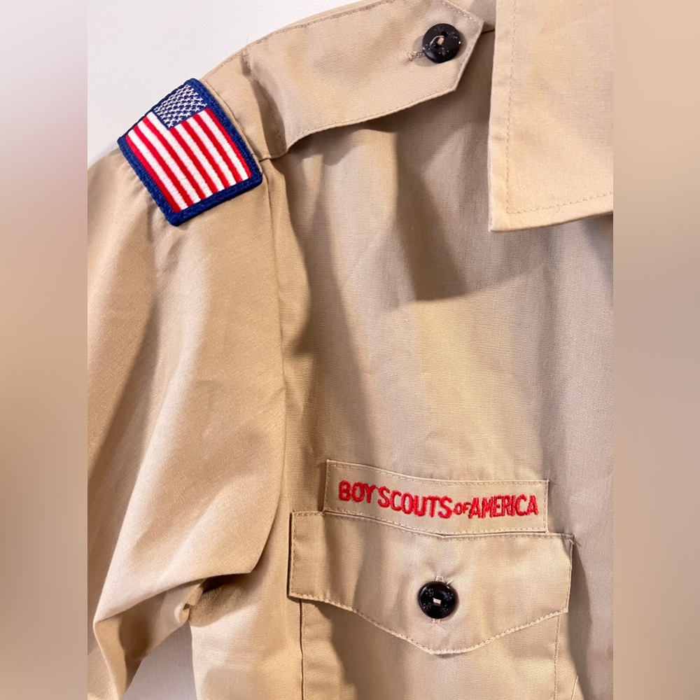 NEW Adult size Small Boy Scouts of America Official Uniform khaki Shirt - Picture 5 of 5